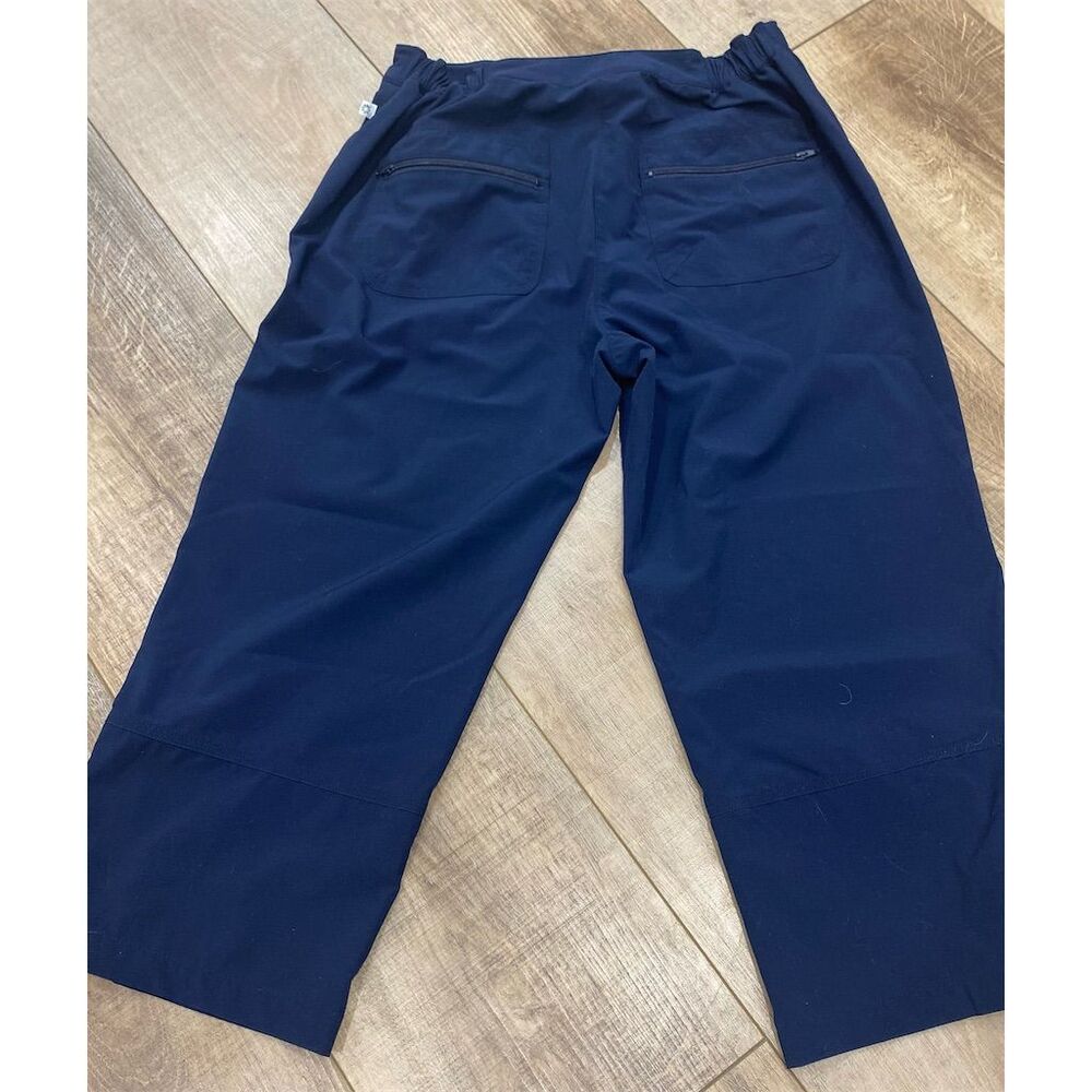 Chico's Women's Capri Pants Size 1 Navy Blue Stretch Casual - Picture 2 of 5
